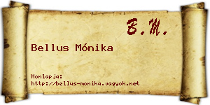 Bellus Mónika névjegykártya