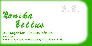 monika bellus business card